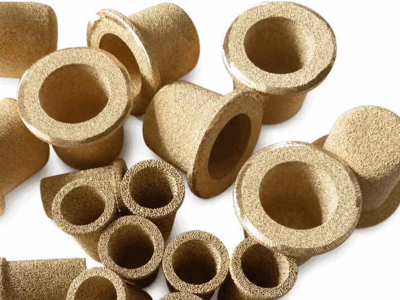 Sintered powder metal filter cups